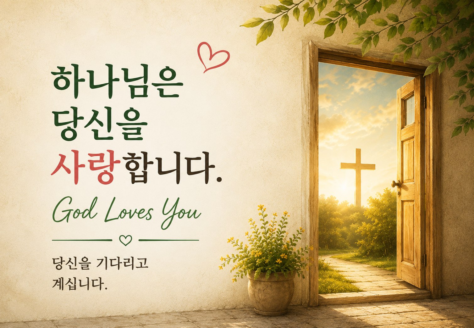 하나님은 당신을 사랑합니다 (가로형)