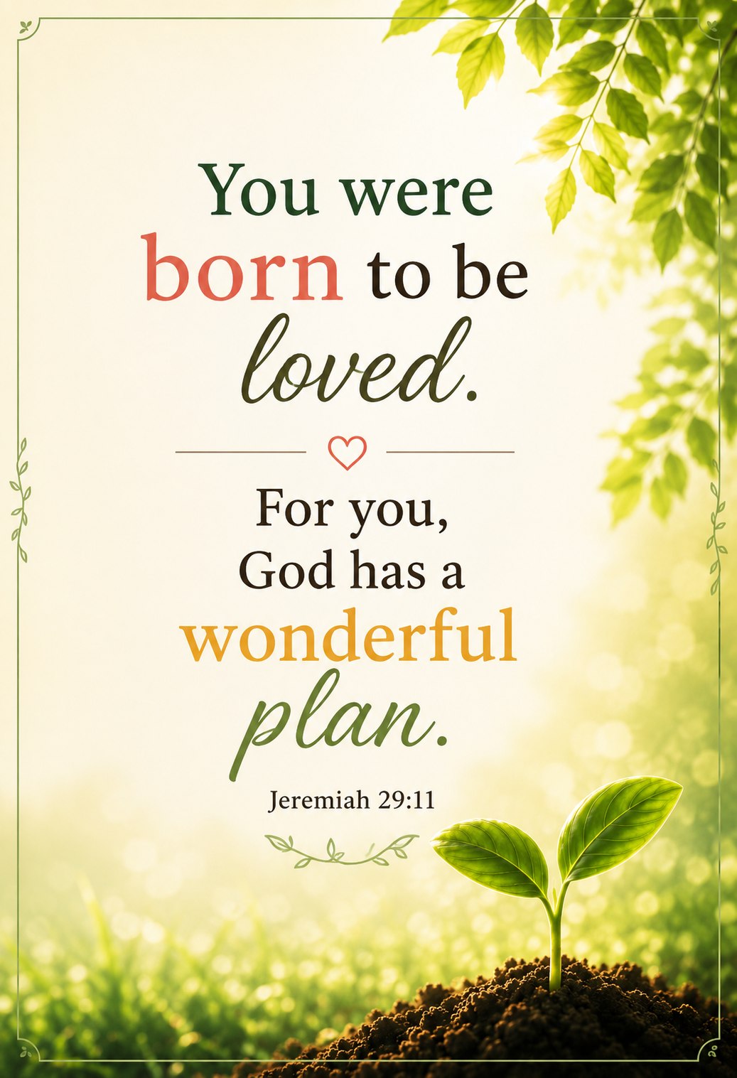 You were born to be loved (영어)